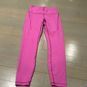 Lululemon pink leggings with pockets